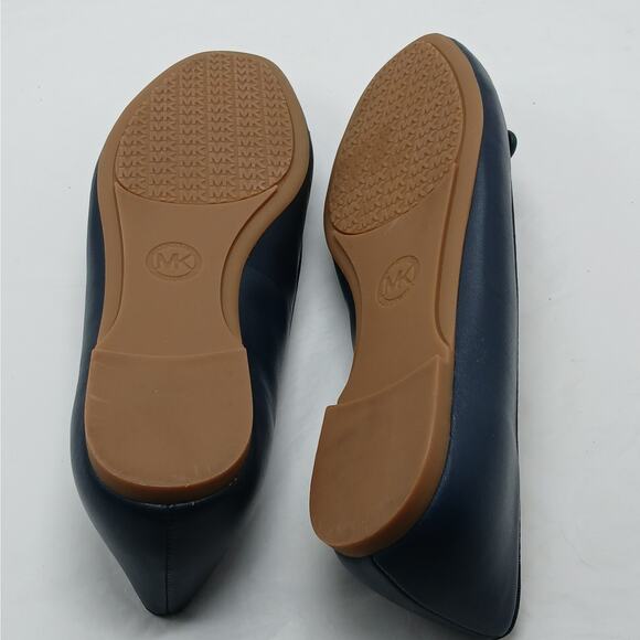 Michael Kors Womens Logo Ballet Flats Size 7M Navy Leather Casual Comfort Shoes - Picture 9 of 9